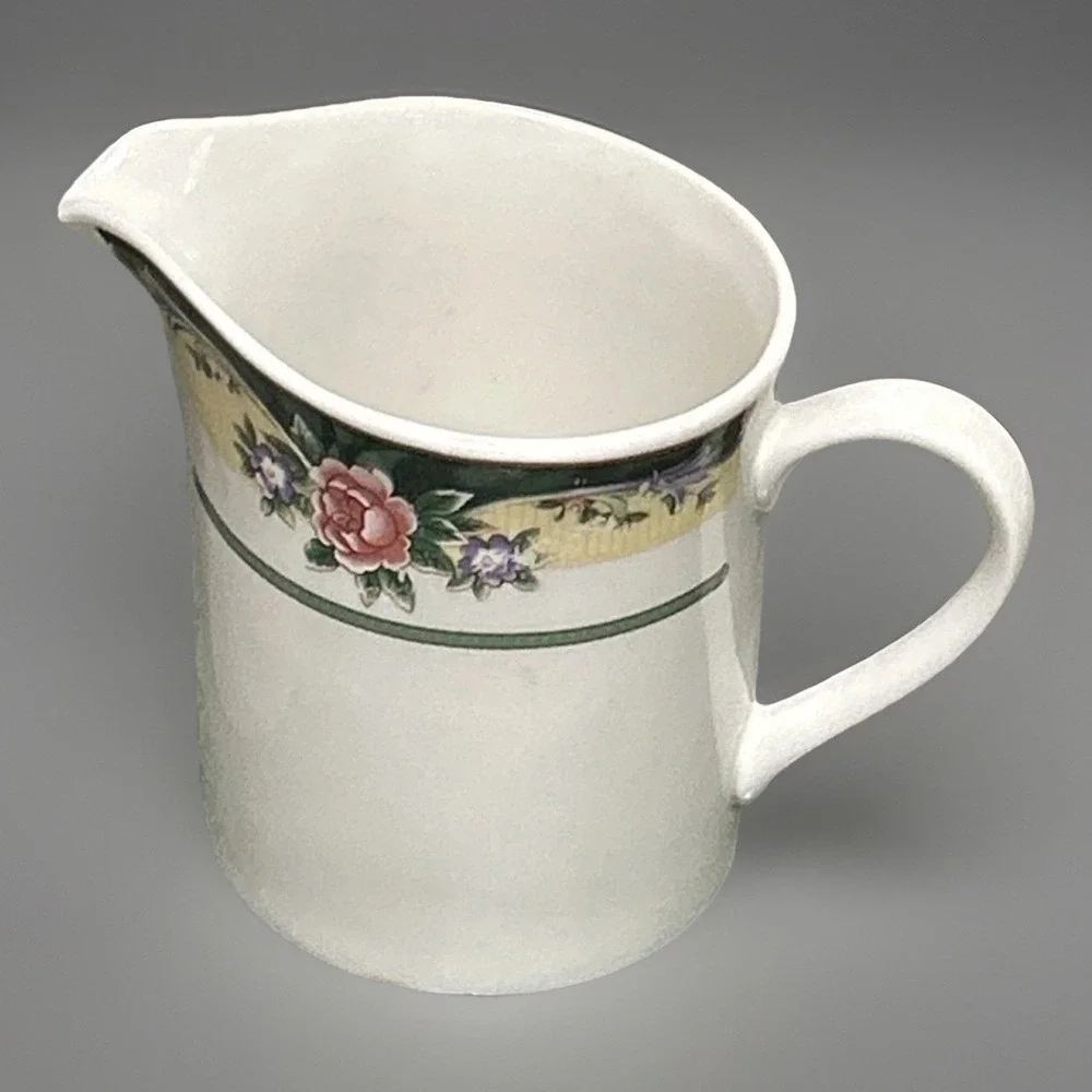 Excel Legend 435 Fine China Creamer & Lidded Sugar Bowl Set Floral Pink Rose Vtg